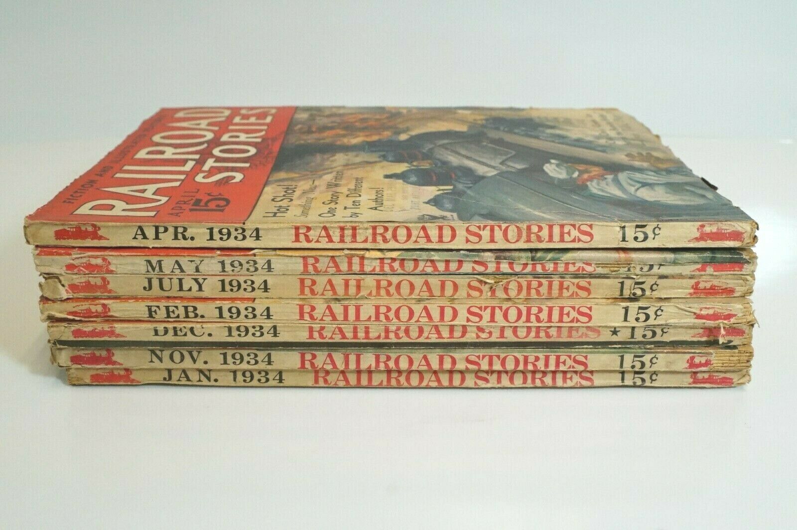 Railroad Stories lot - 1934
