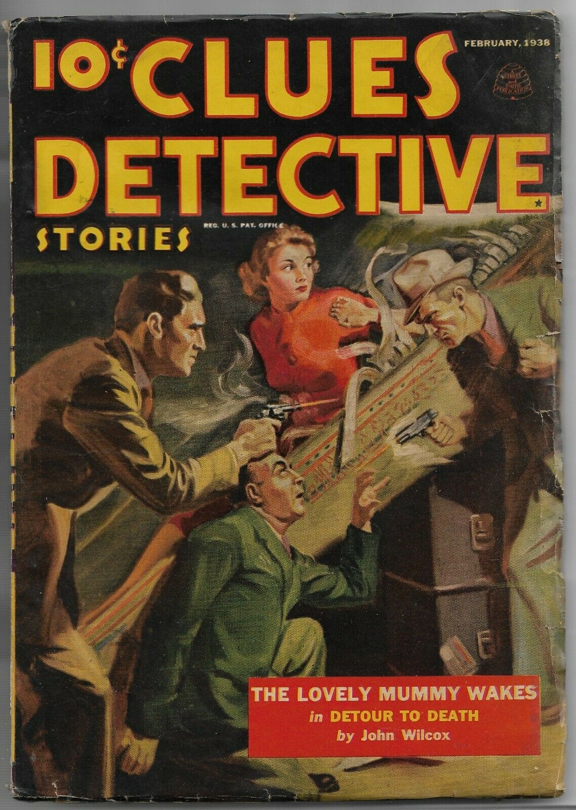Clues Detective Stories - February 1938